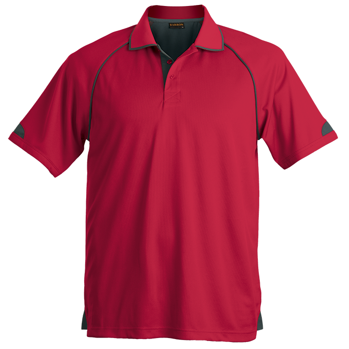 Mens Felton Golfer Red/Charcoal / SML / Regular - Golf Shirts