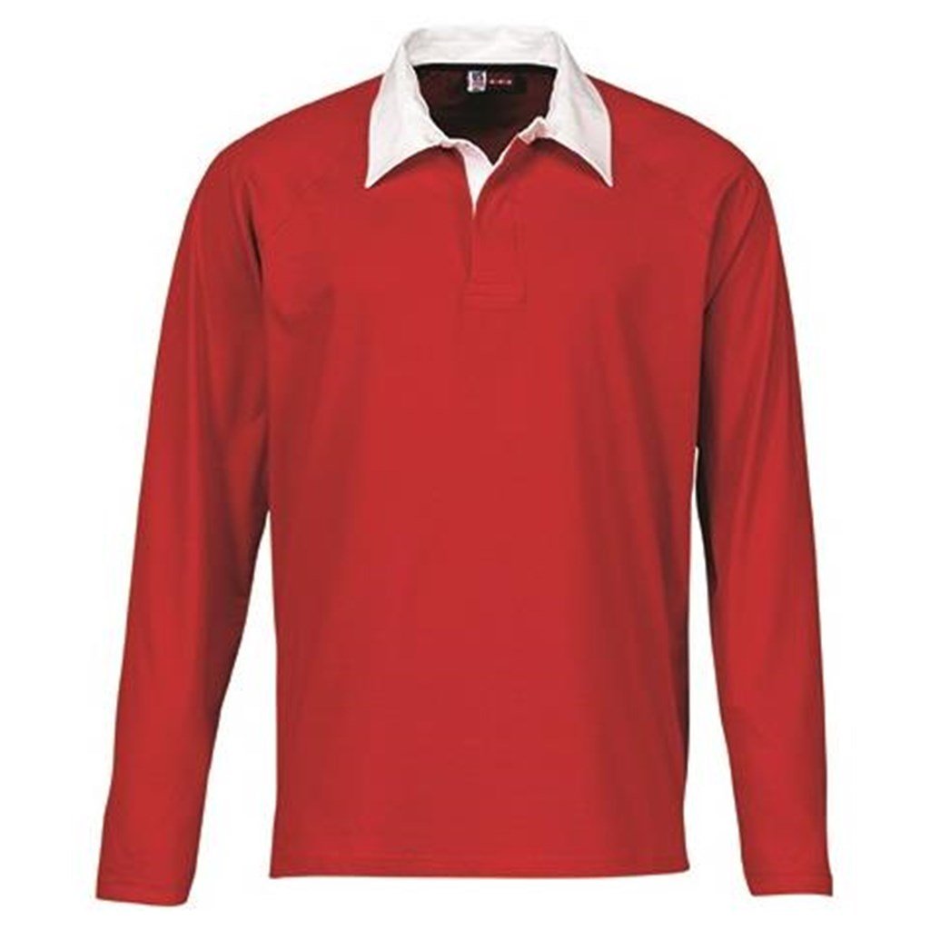 Mens Long Sleeve Brisbane Golf Shirt - Red S / R