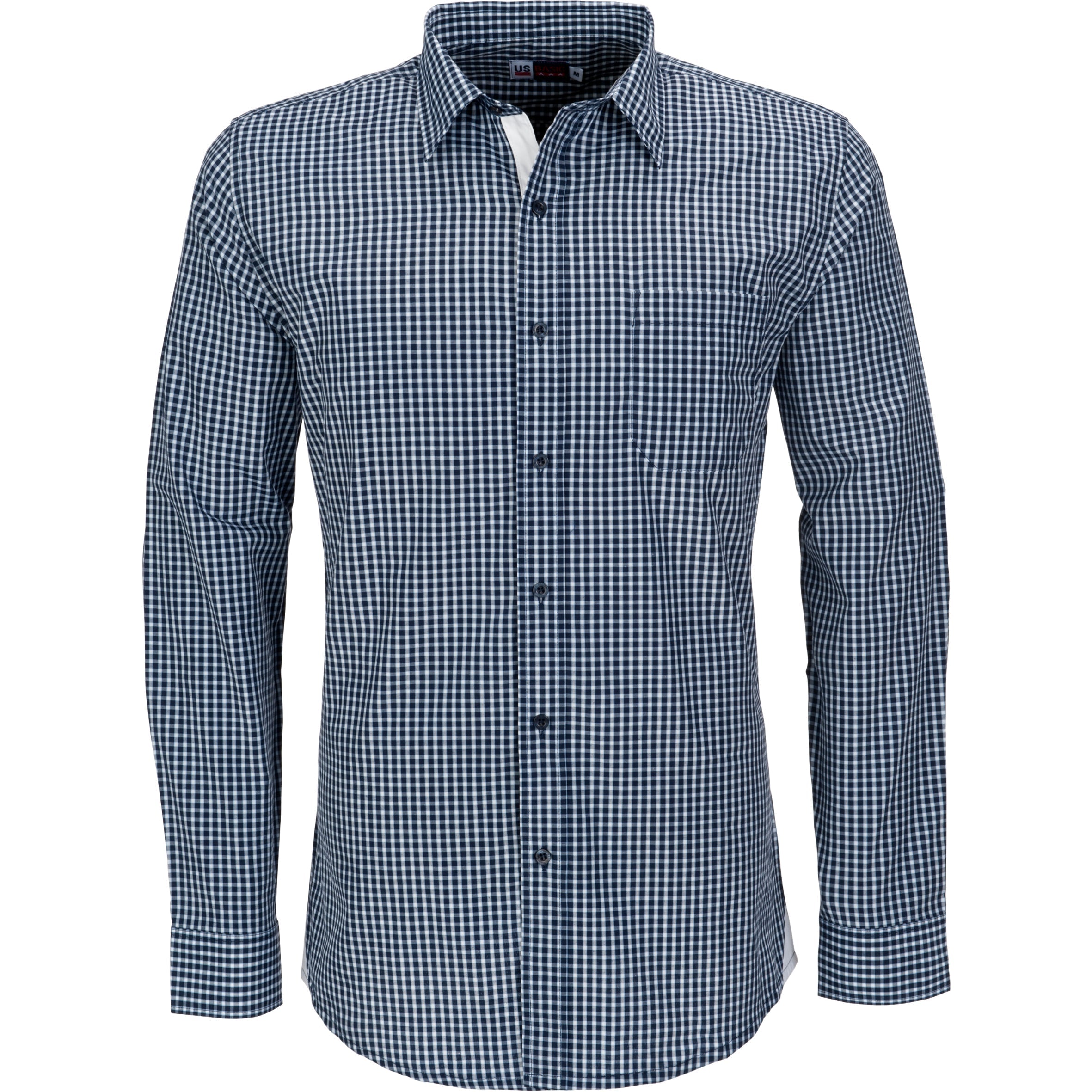 Mens Long Sleeve Kenton Shirt-2XL-Navy-N