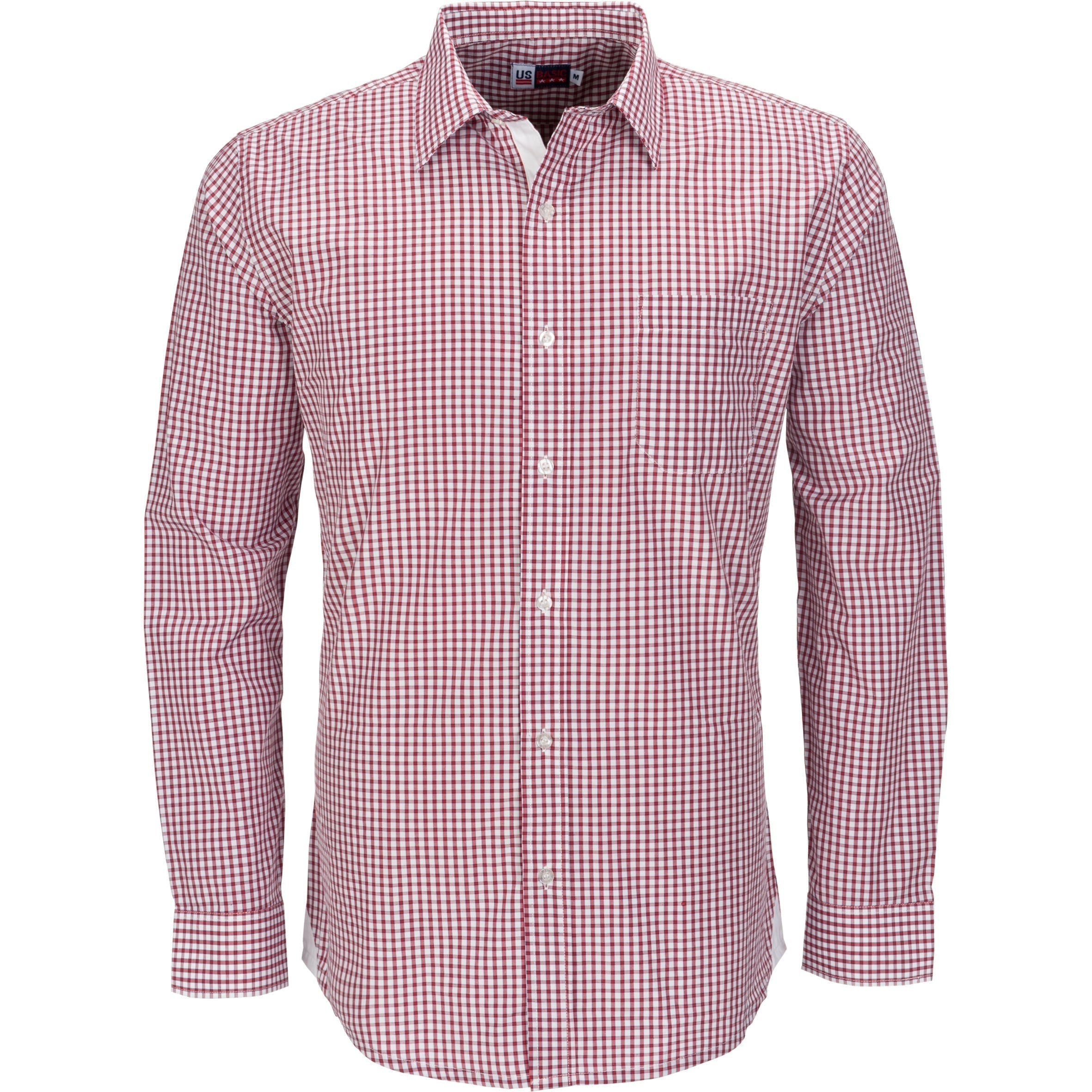 Mens Long Sleeve Kenton Shirt-2XL-Red-R