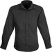 Mens Long Sleeve Milano Shirt-2XL-Black-BL