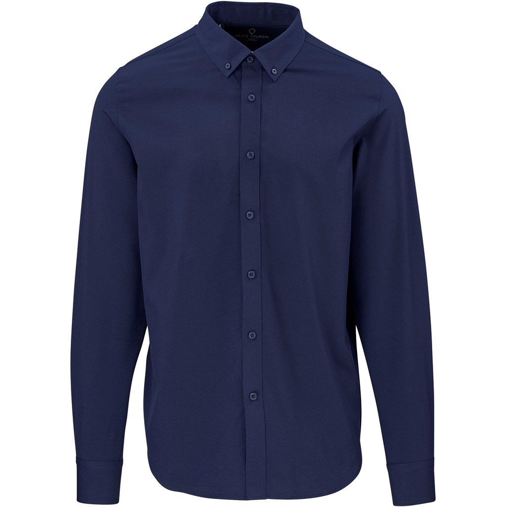 Mens Long Sleeve Sorrento Shirt S / NAVY - Lounge Shirts