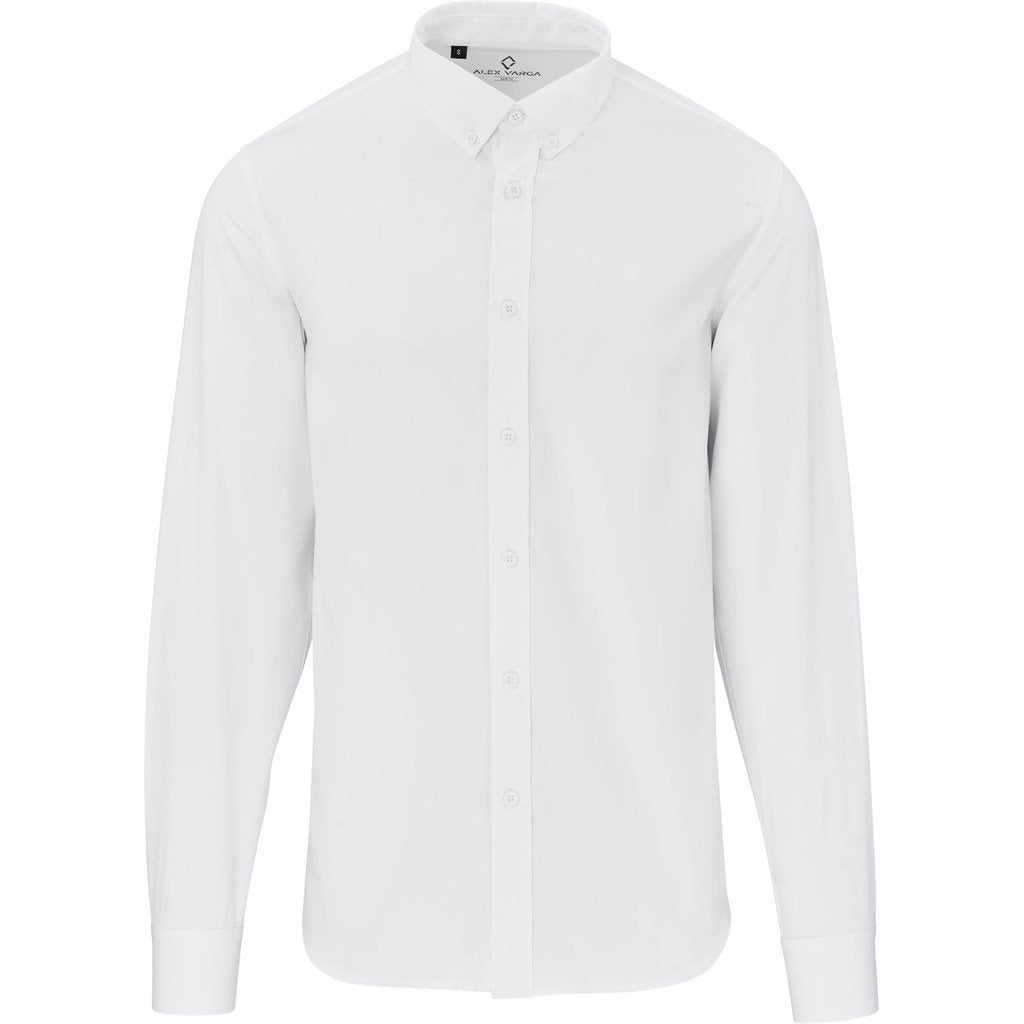 Mens Long Sleeve Sorrento Shirt S / WHITE - Lounge Shirts