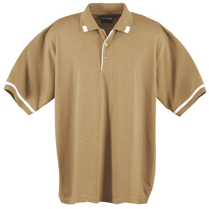 Mens Matrix Golfer Khaki/White / SML / Regular - Golf Shirts