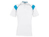 Mens Score Golf Shirt - White Light Blue Only-