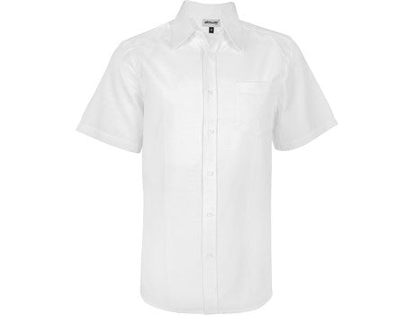 Mens Short Sleeve Oxford Shirt - White Only-