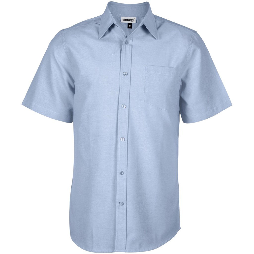 Mens Short Sleeve Oxford Shirt  - White