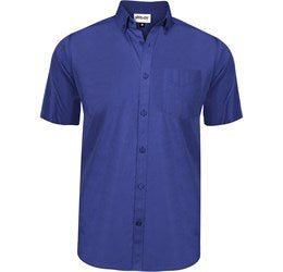 Mens Short Sleeve Viscount Shirt - Royal Blue Only-2XL-Royal Blue-RB