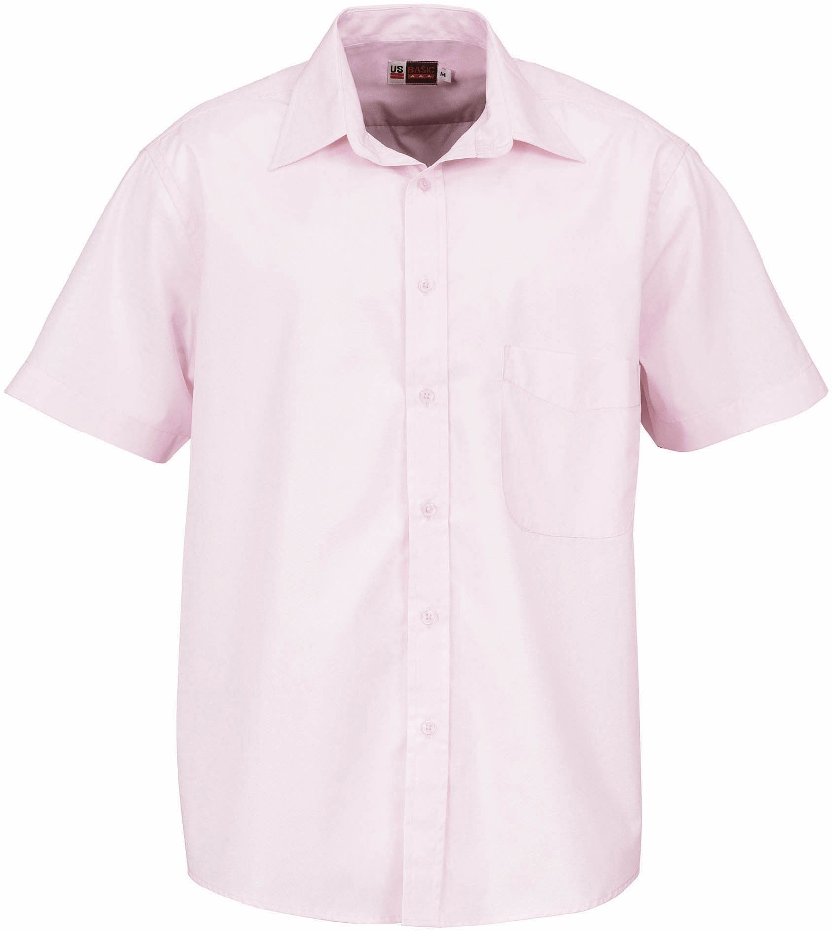 Mens Short Sleeve Washington Shirt - Pink L / PI