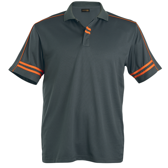 Mens Spirit Golfer Charcoal/Flouro Orange / 3XL / Regular - Golf Shirts