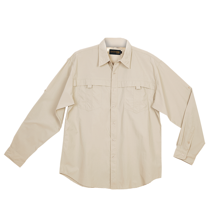 Mens Trail Shirt Fossil / SML / Regular - Shirts-Outdoor
