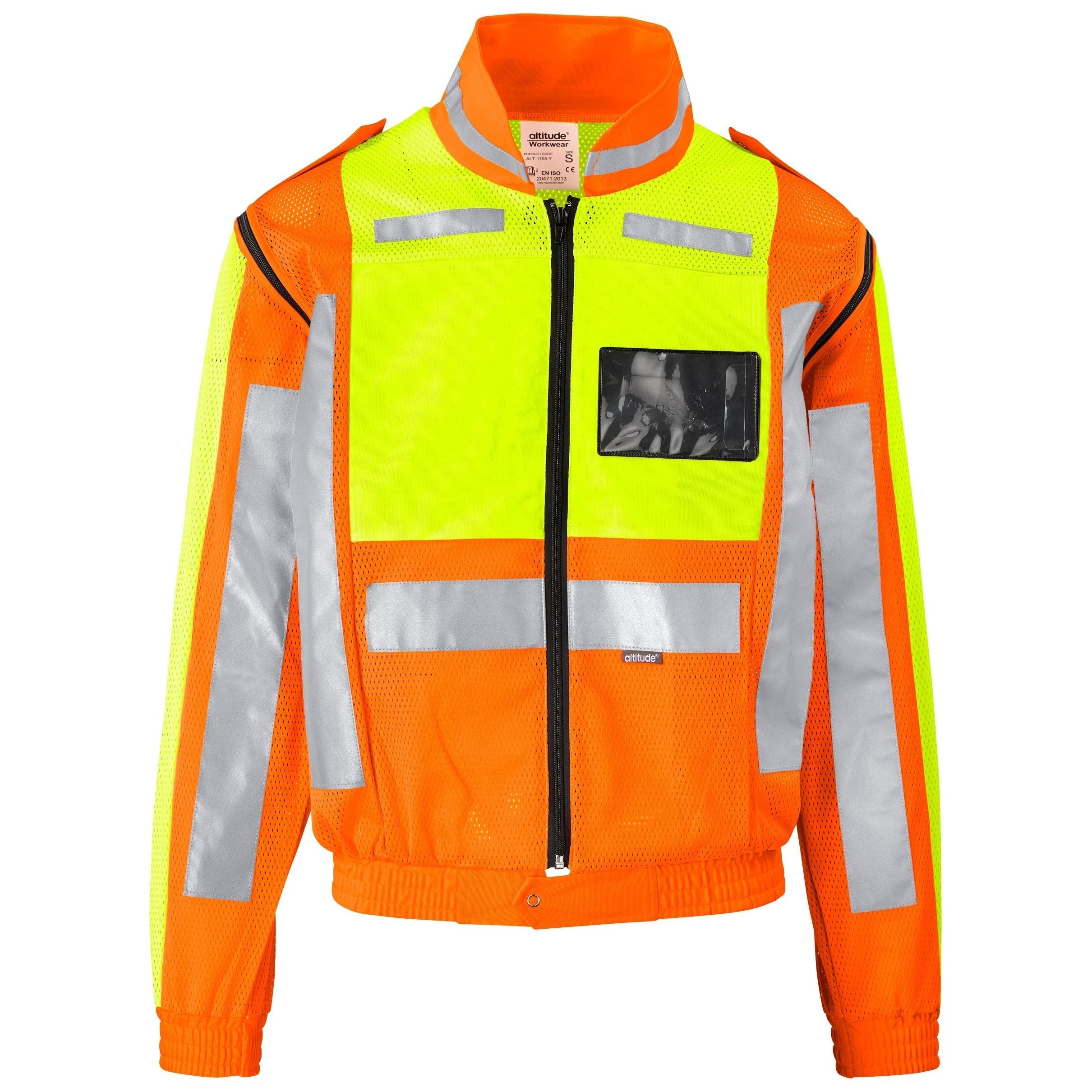 Metro Two-Tone Hi-Viz Reflective Zip-Off Jacket-2XL-Yellow-Y