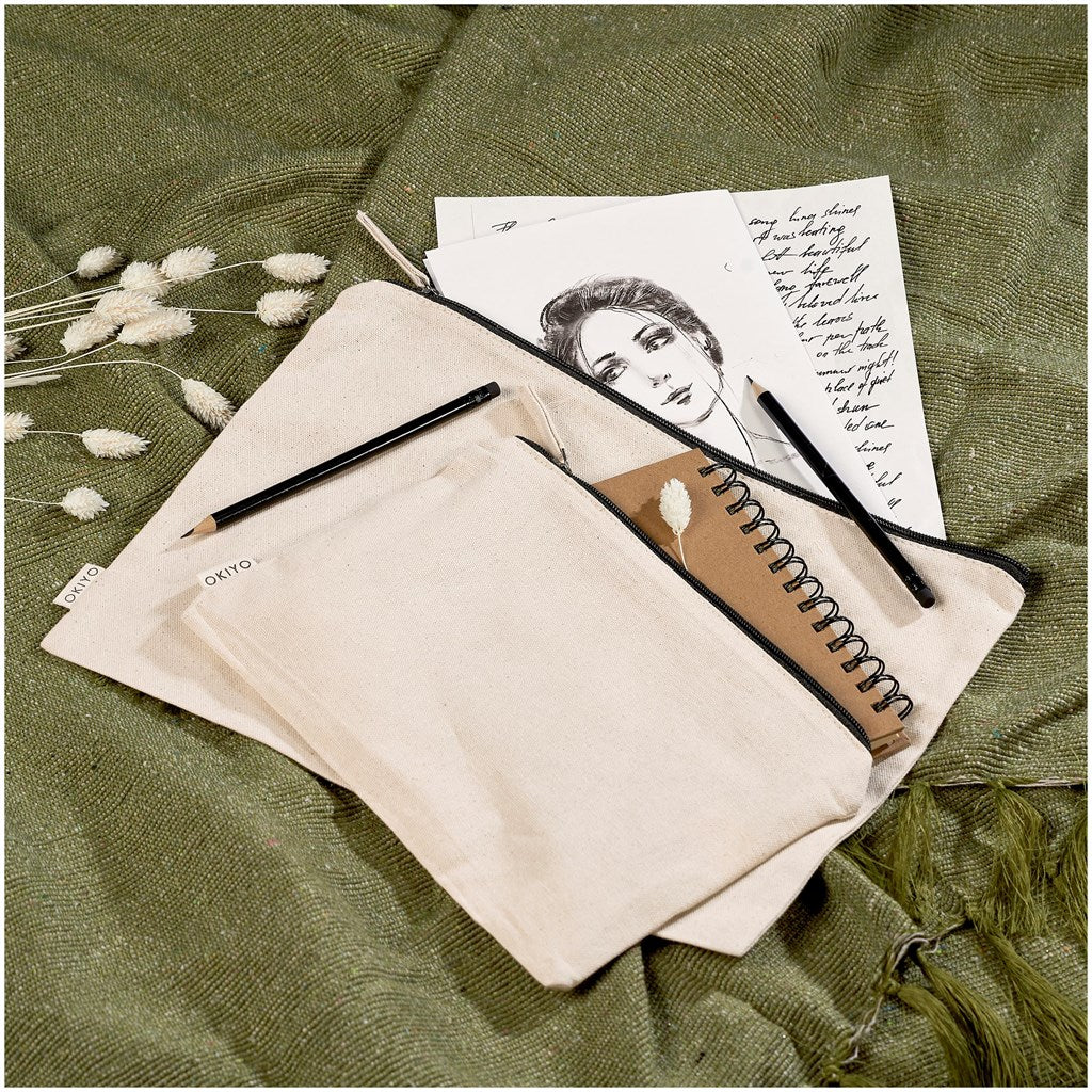 Midori Cotton A5 Document Pouch Natural / NT - Conference and Messenger Bags