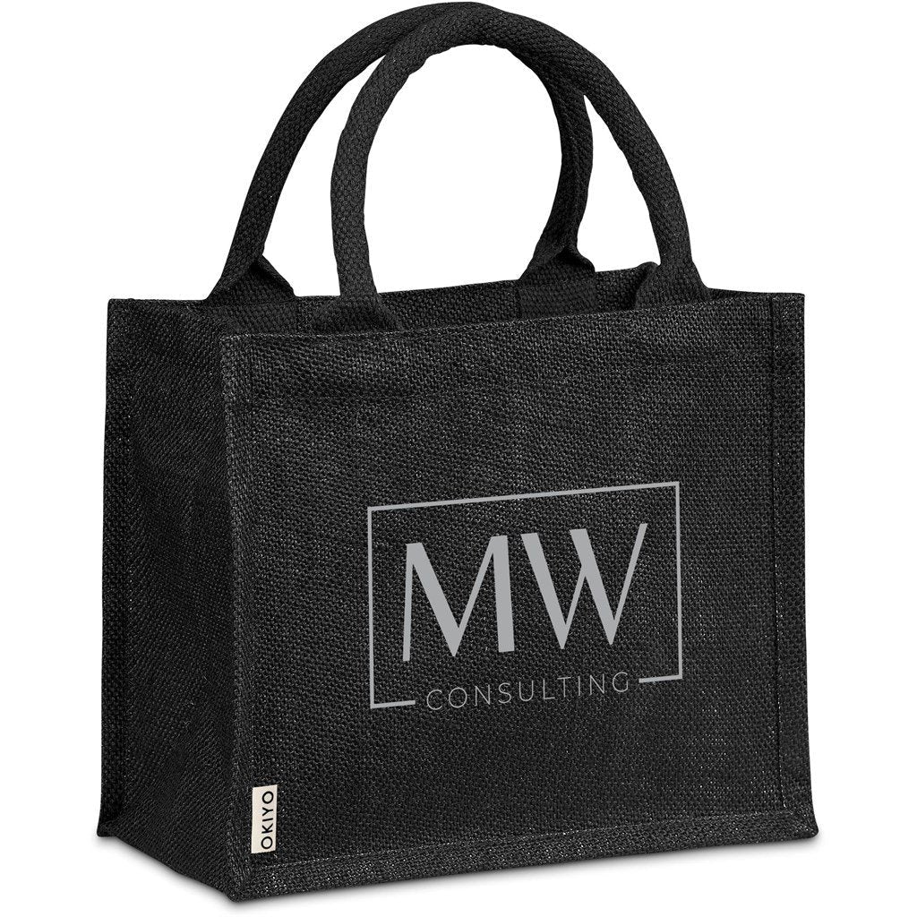 Miyag Midi Jute Gift Bag BLACK - Eco-Friendly Bags,Cotton and Bags,Shoppers Totes,Jute Products,Eco Ideas,Bags,Bags