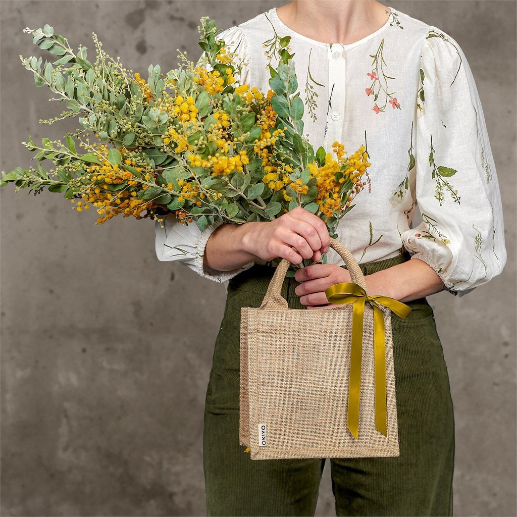 Miyag Mini Jute Gift Bag NATURAL - Eco-Friendly Bags,Cotton and Bags,Shoppers Totes,Jute Products,Eco Ideas,Bags,Bags