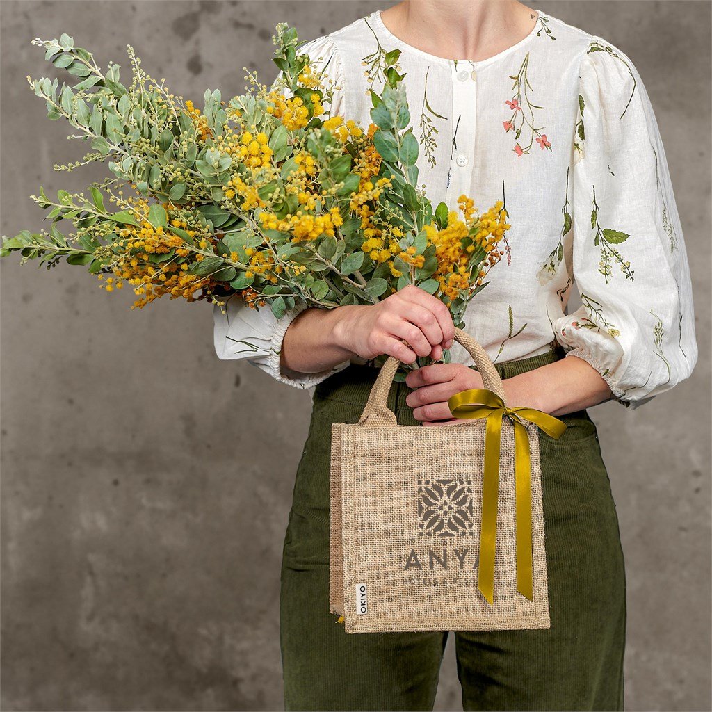 Miyag Mini Jute Gift Bag NATURAL - Eco-Friendly Bags,Cotton and Bags,Shoppers Totes,Jute Products,Eco Ideas,Bags,Bags