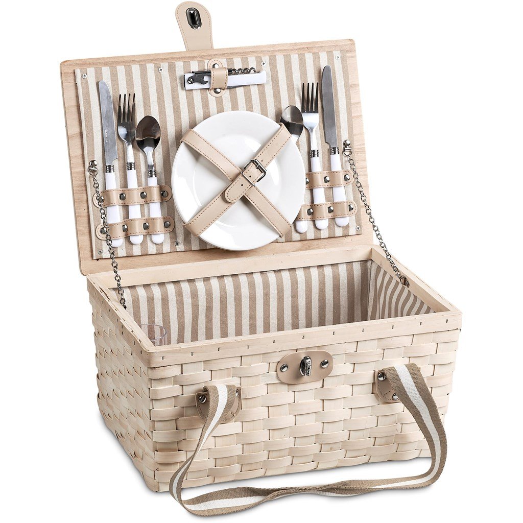 Montega 2-Person Picnic Basket NATURAL - Picnic,Ideas for Summer,Ideas the Beach,Braai Ideas,Heritage Day