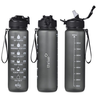 Neptune Plastic Water Bottle - 1 Litre BLACK - Bottles,Ideas for Fitness,Drinkware