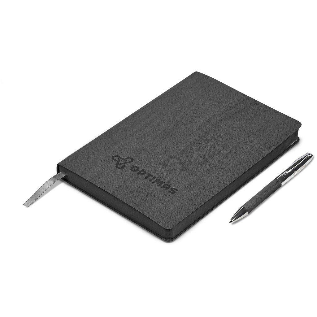 Oakridge Soft Cover Notebook & Pen Set - Beige - Notebooks Notepads