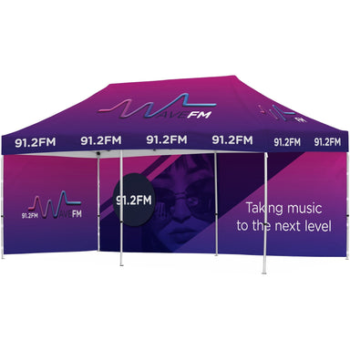 Ovation Sublimated Gazebo 6m X 3m - 1 Long Full-Wall Skin - 1 Short Full-Wall Skin-Canopies & Gazebos