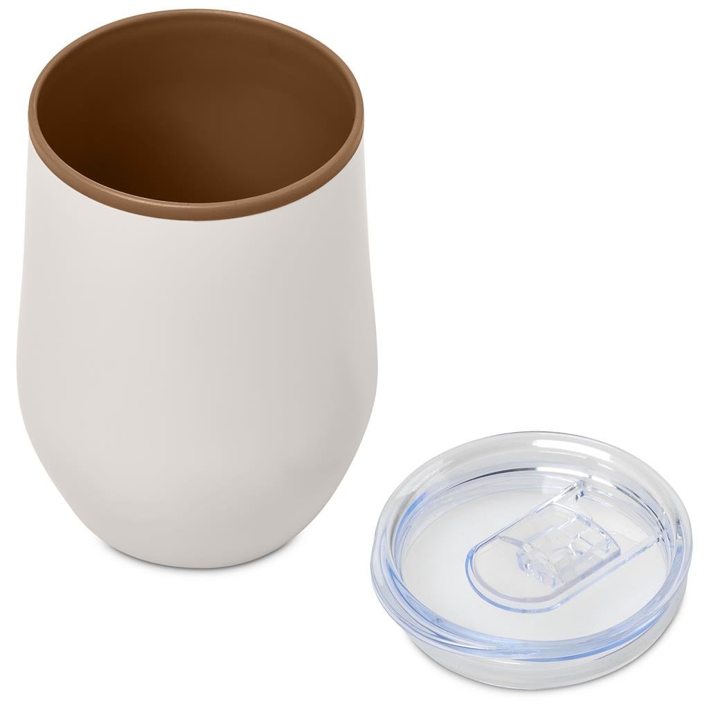 Ovolo Stainless Steel & Plastic Double-Wall Tumbler – 350ml - Travel Mugs and Tumblers,Drinkware