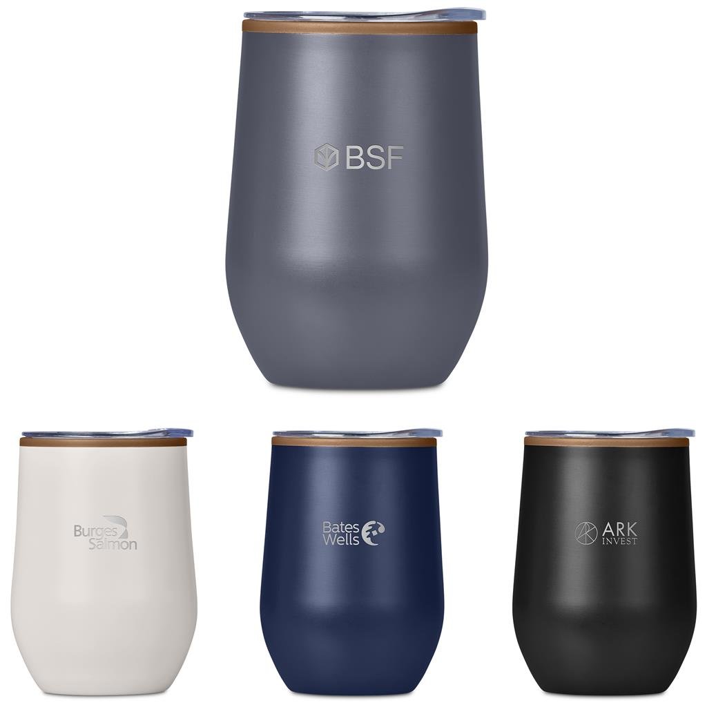 Ovolo Stainless Steel & Plastic Double-Wall Tumbler – 350ml - Travel Mugs and Tumblers,Drinkware
