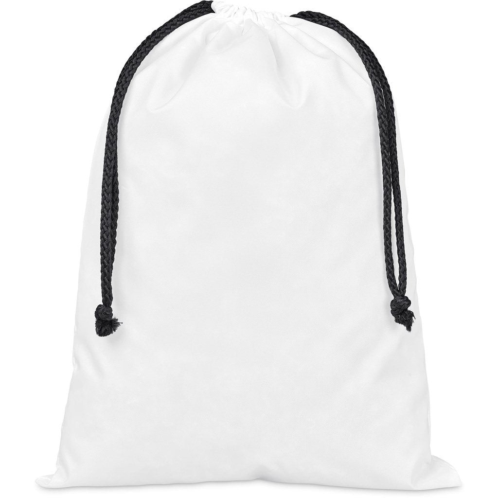 Custom Pacific Maxi Polyester Drawstring Pouch BLACK - Bags and Backpacks,Custom Backpacks