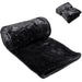Palazzo Faux Fur Fleece Blanket BLACK - Blankets,Blankets