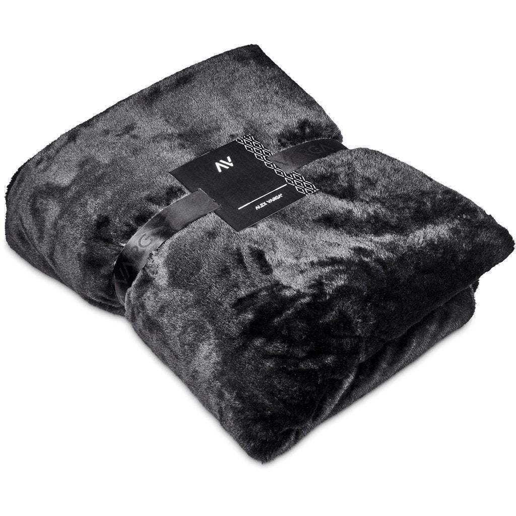 Palazzo Faux Fur Fleece Blanket BLACK - Blankets,Blankets