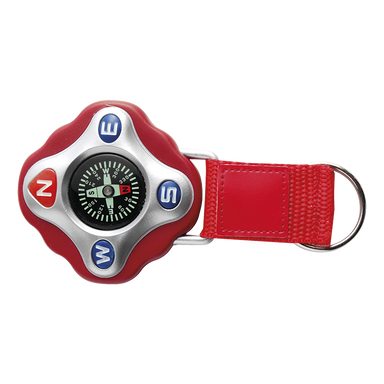 Plastic Compass on Strap Red / STD / Last Buy - Keychains