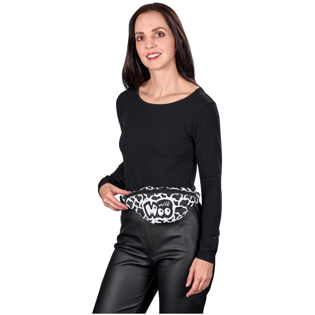 Pre-Printed Sample Custom Ballito Waist Bag BLACK - Crossbody and Bags