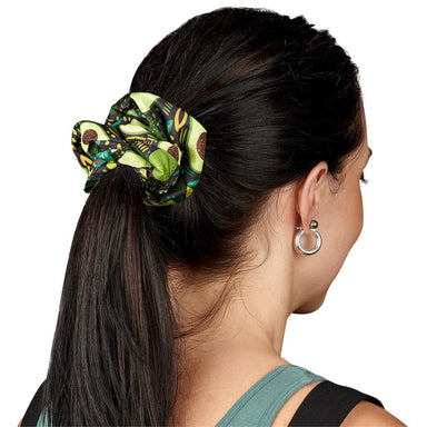 Pre-Printed Sample Custom Botanic Polyester Hair Scrunchie BLACK - Personal Care and Pamper Gifts