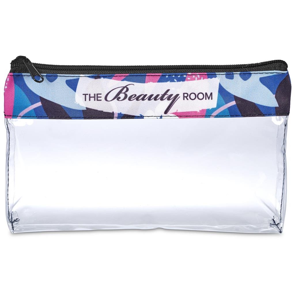 Pre-Printed Sample Custom Cairo Cosmetic Bag TRANSPARENT - Toiletry and Bags