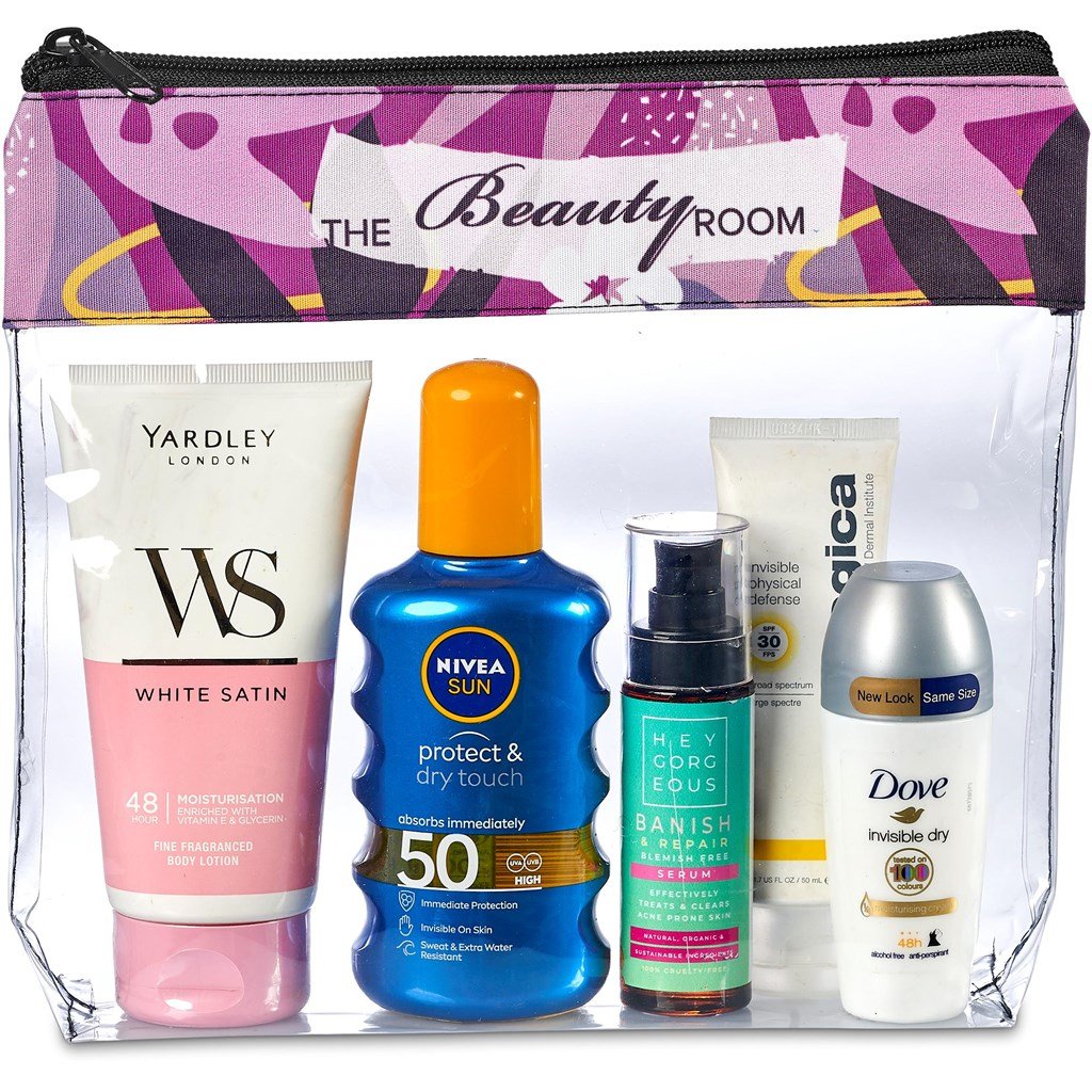 Pre-Printed Sample Custom Cleopatra Cosmetic Bag TRANSPARENT - Toiletry and Bags