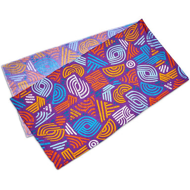 Pre-Printed Sample Custom Crown Polyester Head Wrap BLACK - Toiletry and Cosmetic Bags