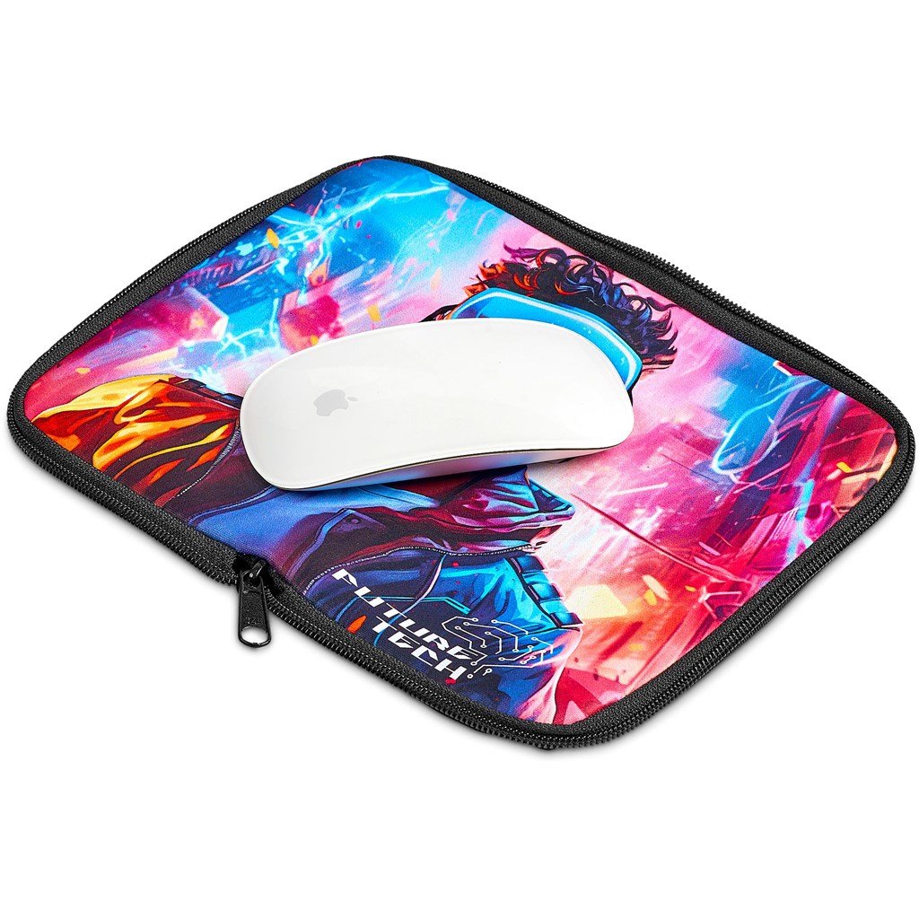 Pre-Printed Sample Custom Dinky Neoprene Mouse Pad Pouch BLACK - Stationery
