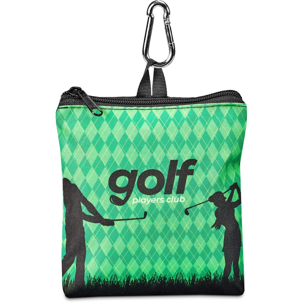 Pre-Printed Sample Custom Downs Golf Give Away Bag BLACK - Sports and Fitness