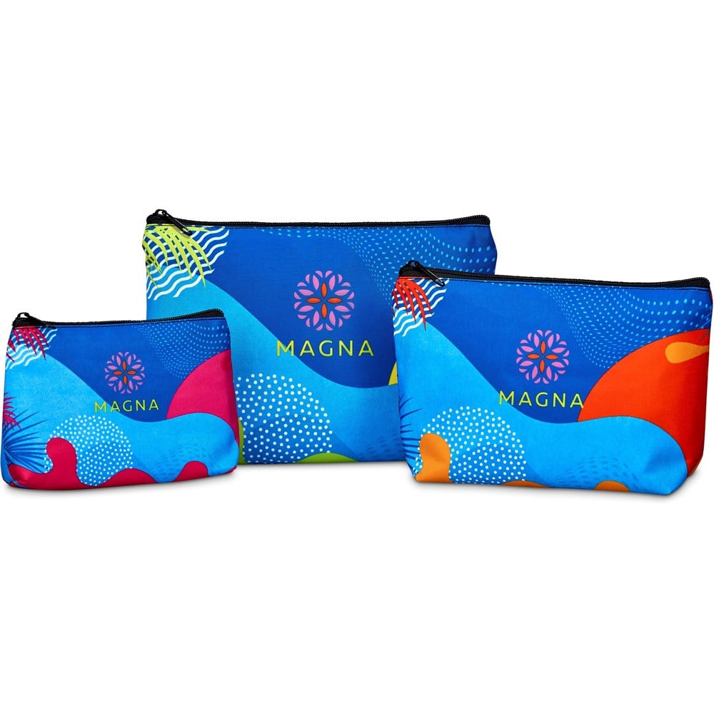 Pre-Printed Sample Custom Kosi Midi Toiletry Bag BLACK - and Cosmetic Bags