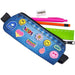 Pre-Printed Sample Custom Lagoon Polyester Pencil Case To Fit Over An A5 Notebook BLACK - Stationery