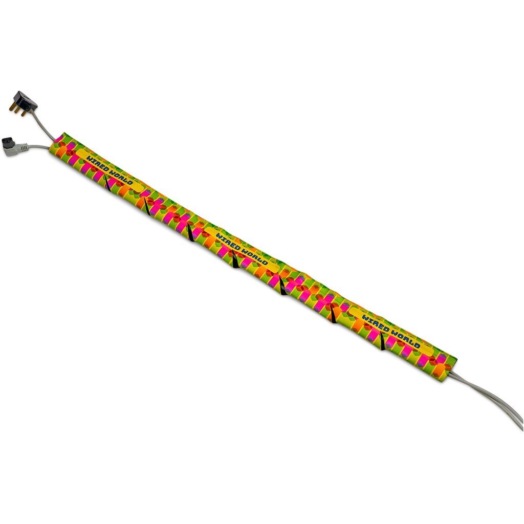 Pre-Printed Sample Custom Penda Neoprene Large Cable Tidier BLACK - Stationery