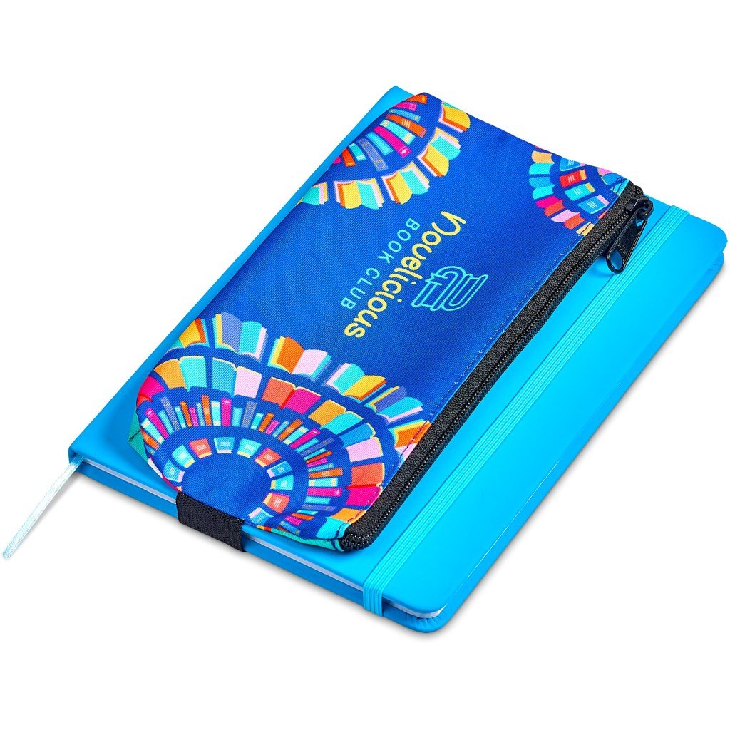 Pre-Printed Sample Custom Scribbler Polyester Large Pencil Case To Fit An A5 Notebook BLACK - Stationery