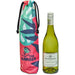 Pre-Printed Sample Custom Tipsy RPET Wine Bottle Drawcord Bag BLACK - Drawstring Bags and Backpacks