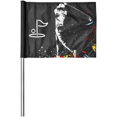 Pre-Printed Sample Custom Tournament Golf Flag SOLID WHITE - Sports and Fitness