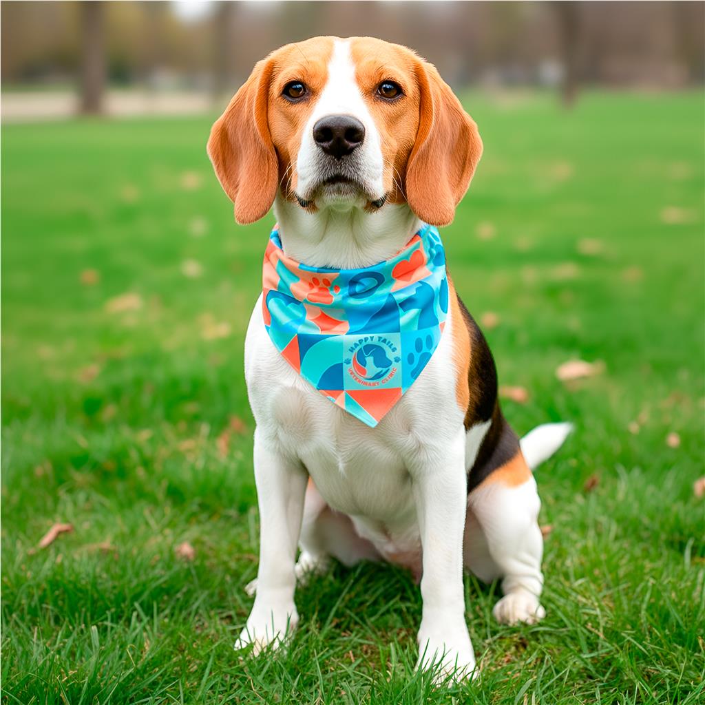 Pre-Printed Sample Custom Tyson Small Polyester Dog Bandana S / SOLID WHITE - Pet Accessories