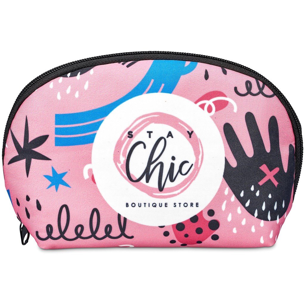 Pre-Printed Sample Custom Victoria Mini Cosmetic Bag BLACK - Toiletry and Bags