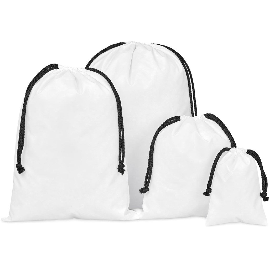 Pre-Production Sample Custom Atlantic Mini Polyester Drawstring Pouch BLACK - Bags and Backpacks