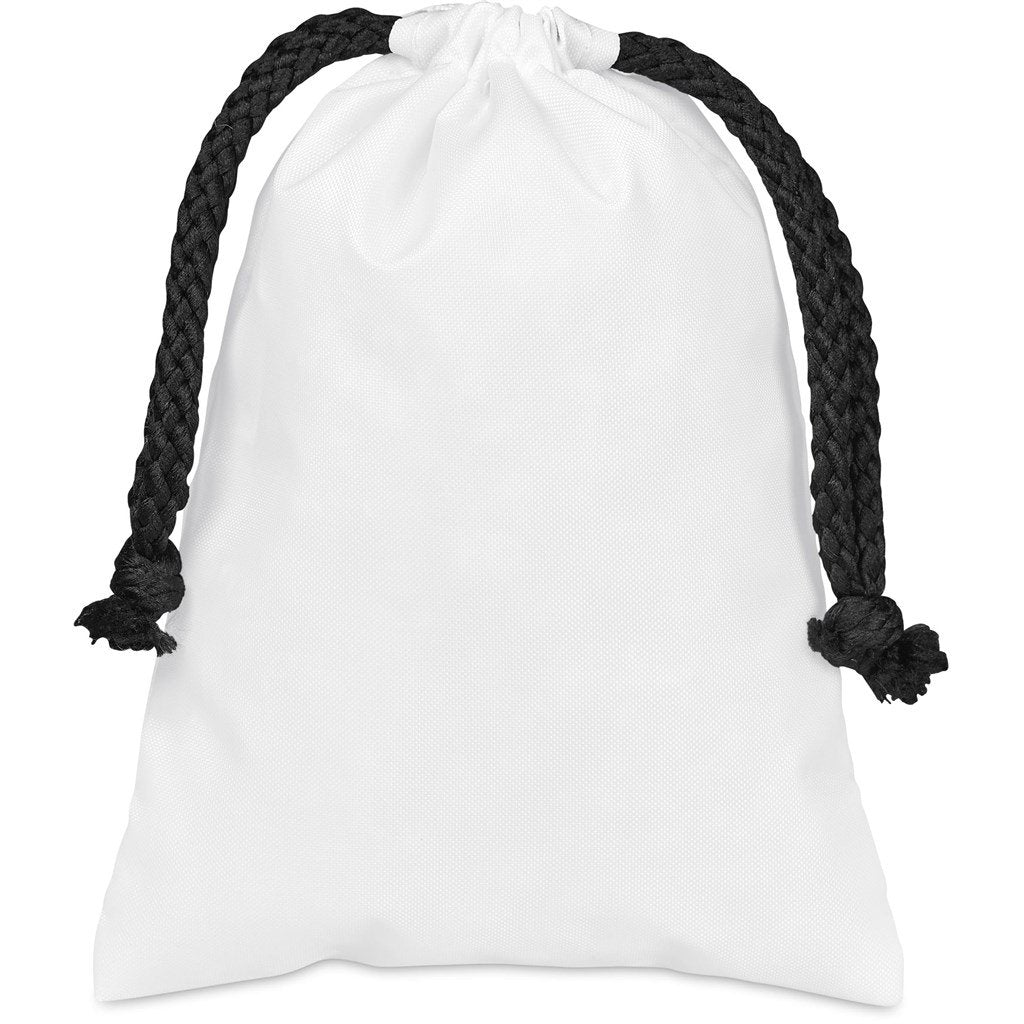 Pre-Production Sample Custom Atlantic Mini Polyester Drawstring Pouch BLACK - Bags and Backpacks