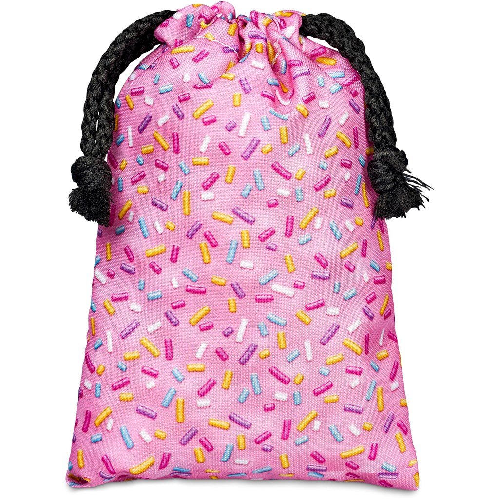 Pre-Production Sample Custom Atlantic Mini Polyester Drawstring Pouch BLACK - Bags and Backpacks