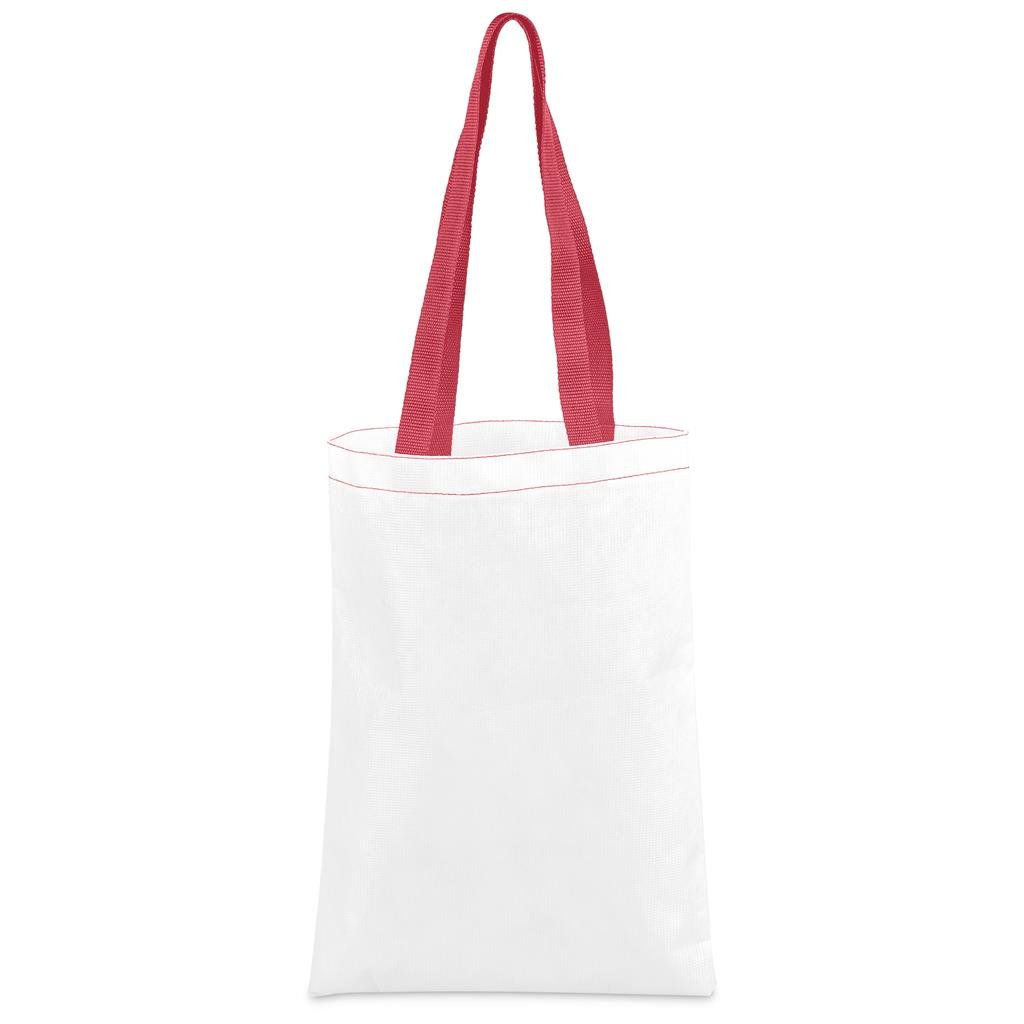 Pre-Production Sample Custom Eden Recycled PET Stitch-Bond Shopper RED - and Tote Bags