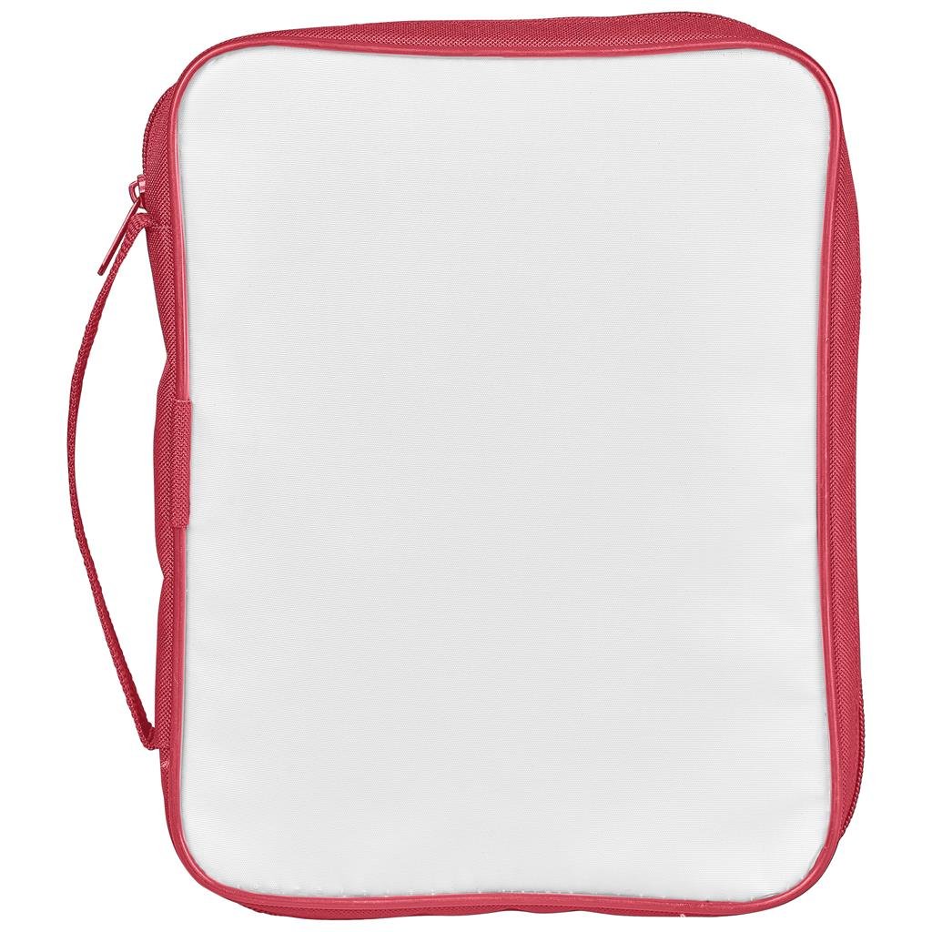 Pre-Production Sample Custom Faith Bible Book Bag With Carry Handle RED - Home and Living